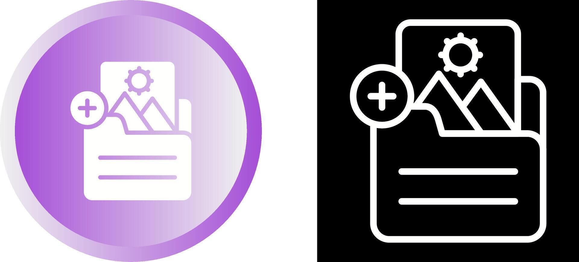 Document Insert Image Vector Icon