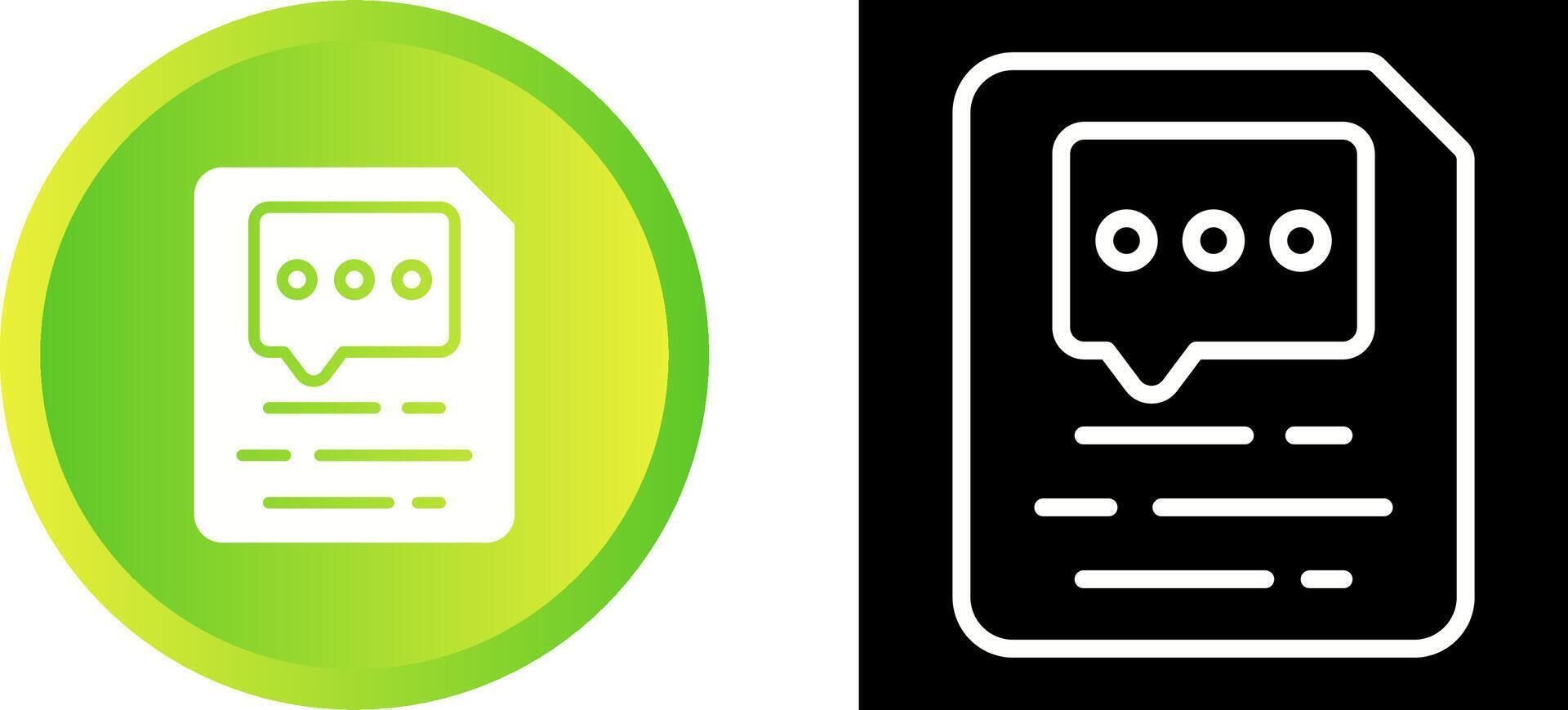 Document Insert Comment Vector Icon