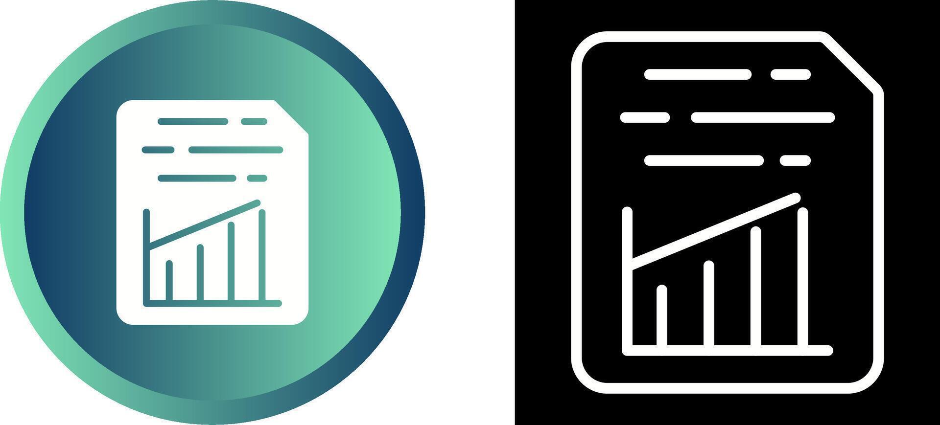 Document Insert Graph Vector Icon