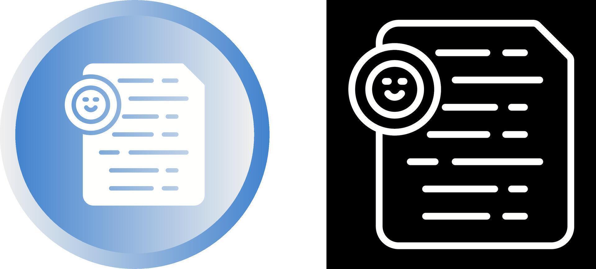 Document Insert Emoji Vector Icon