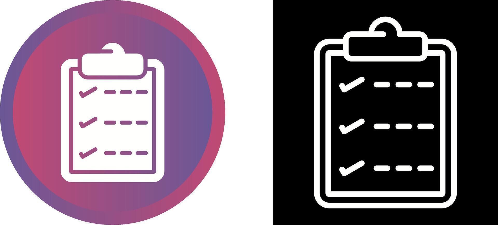 Task list with checkmarks Vector Icon