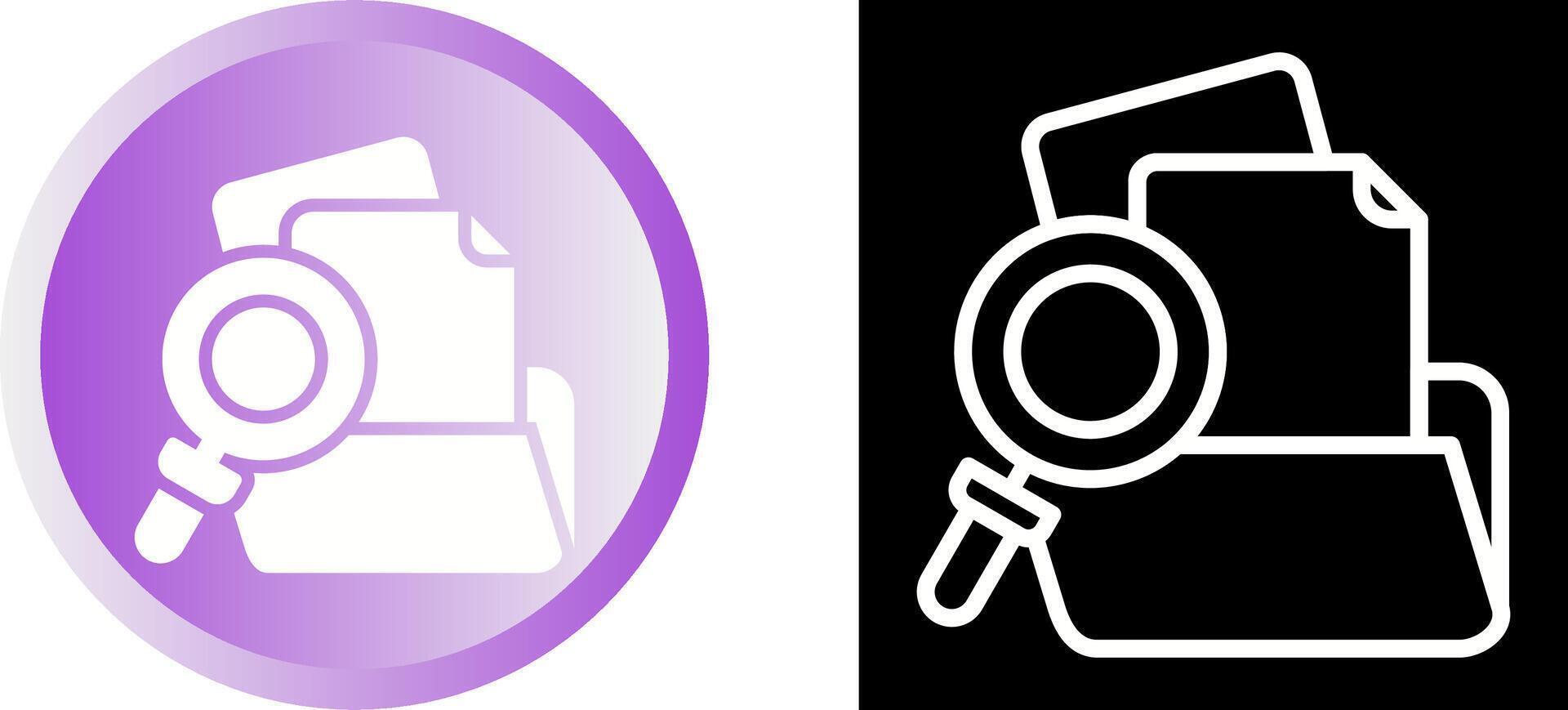 Folder with magnifying glass Vector Icon
