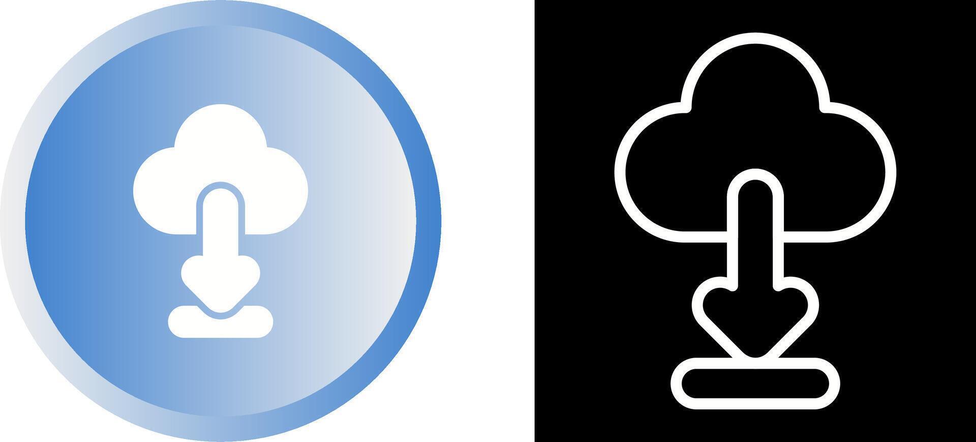Cloud Download Vector Icon