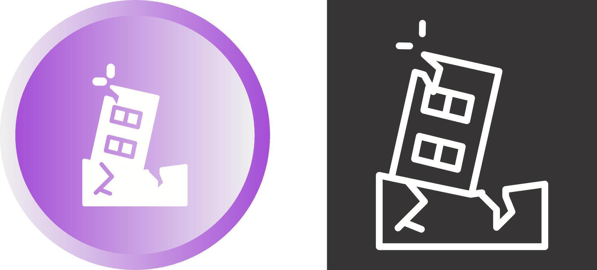 Earthquake Vector Icon