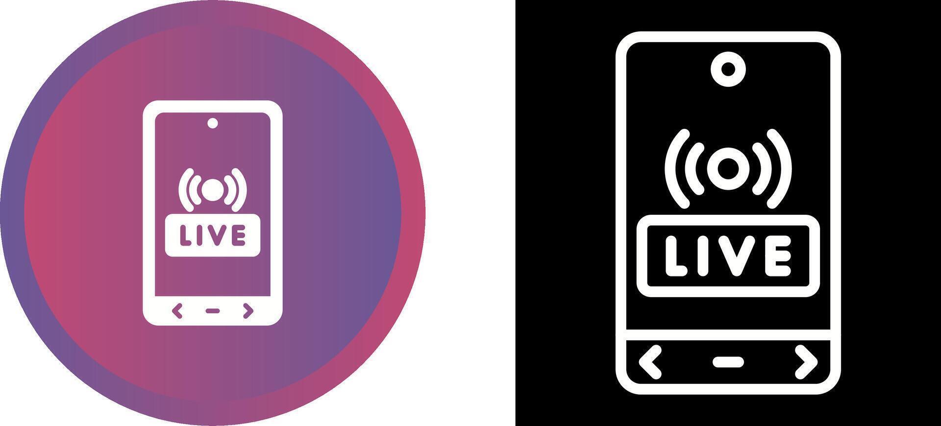 Live Streaming Vector Icon