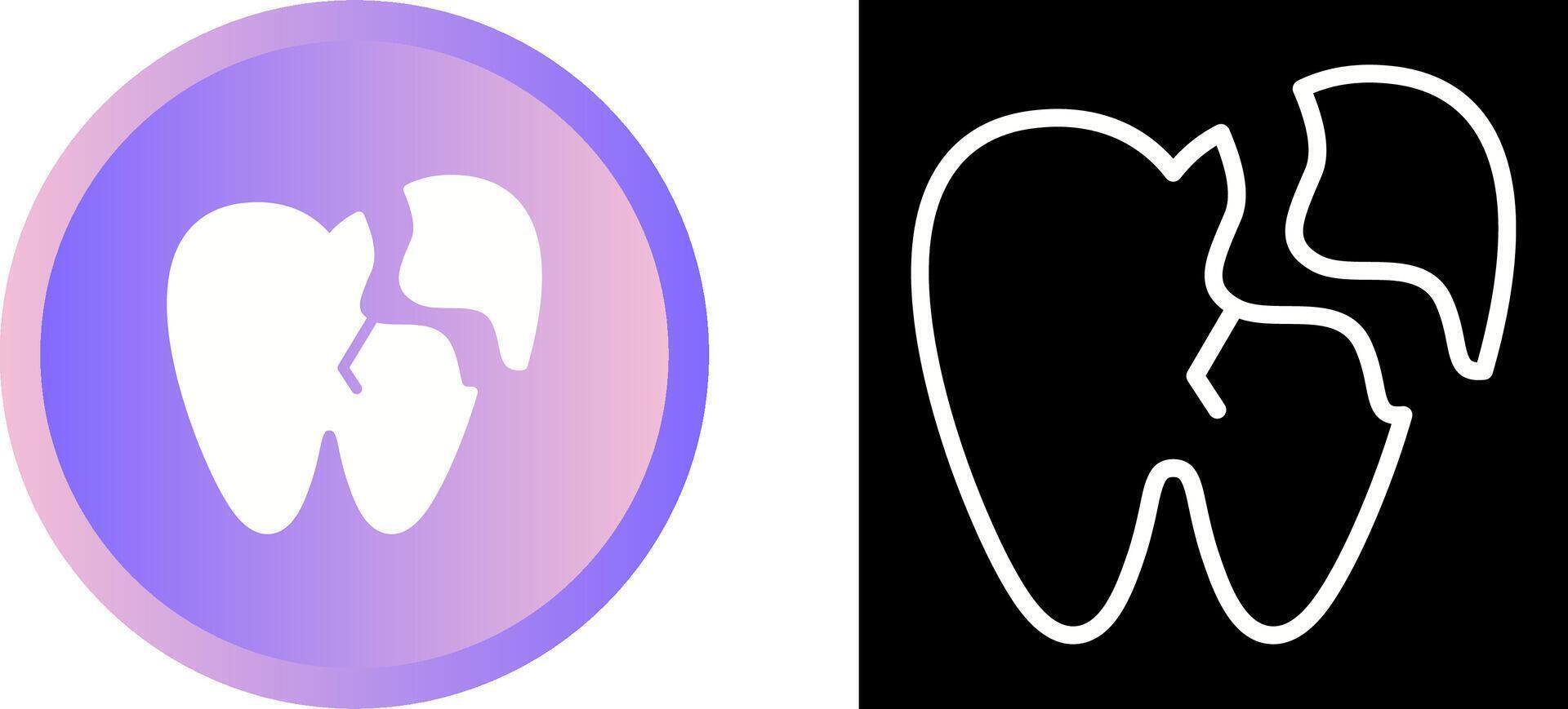 Broken Tooth Vector Icon