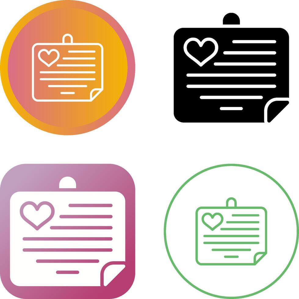 Love notes Vector Icon