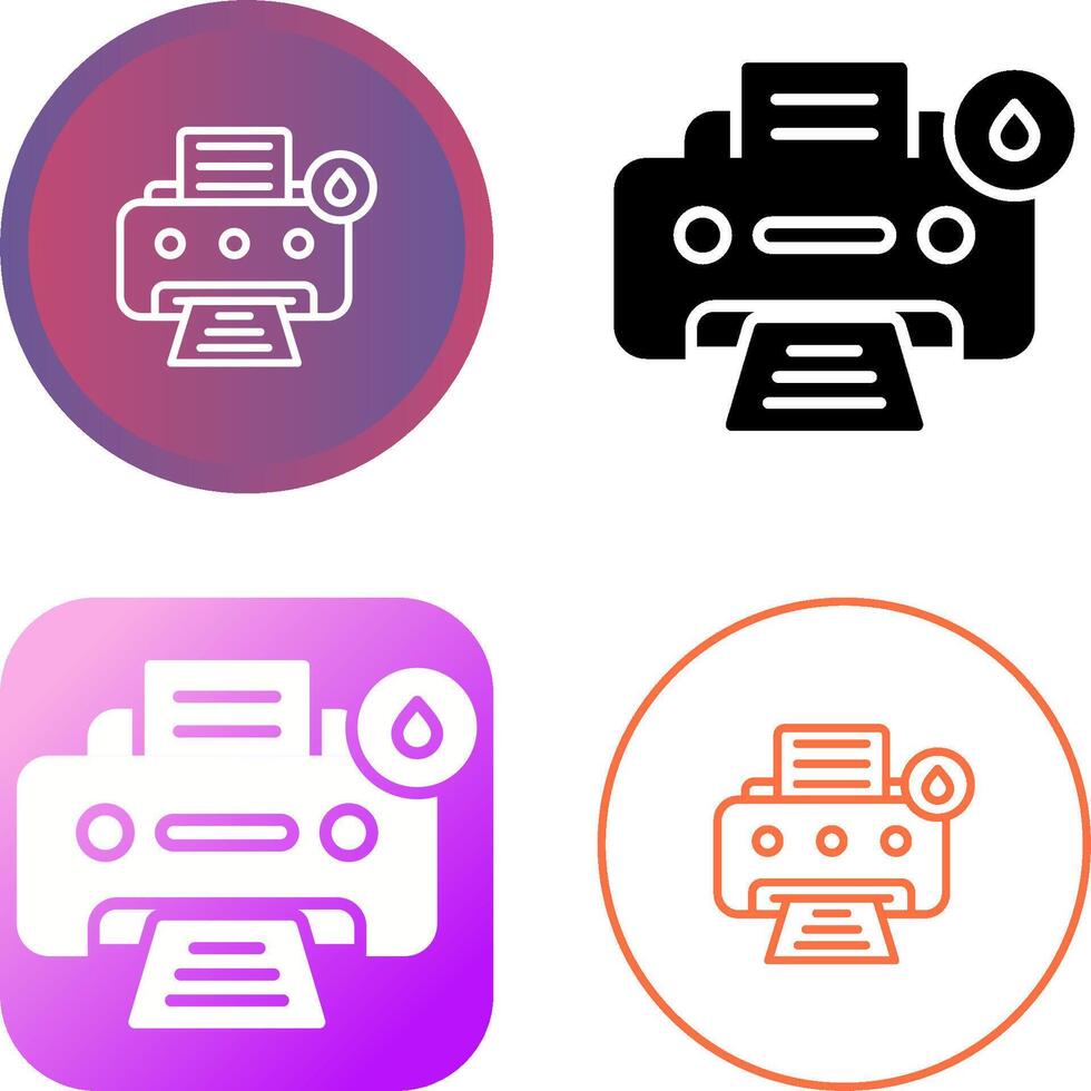 Inkjet Printer Vector Icon