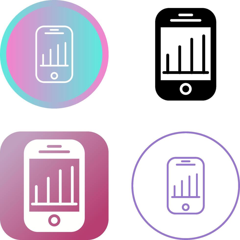 Mobile Analytics Vector Icon