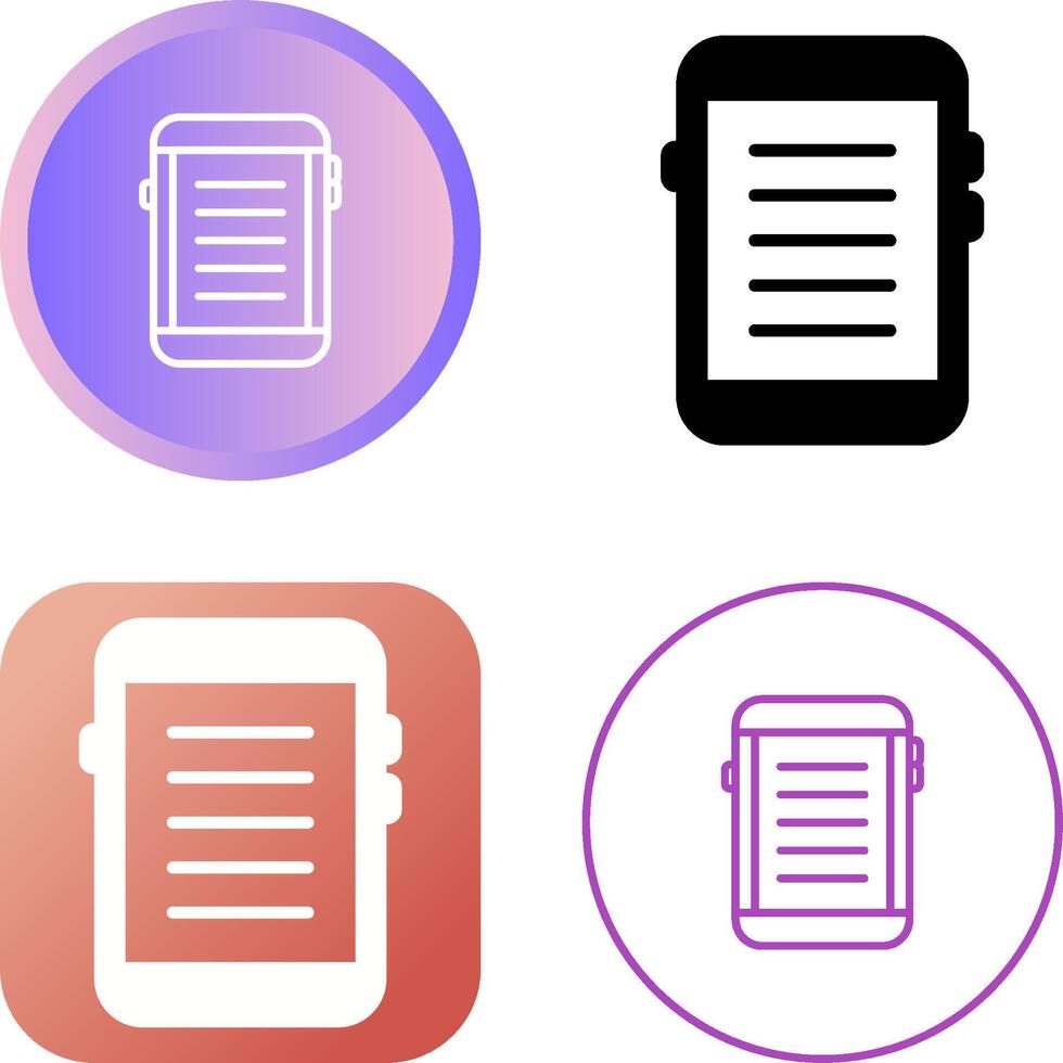 E-reader Vector Icon