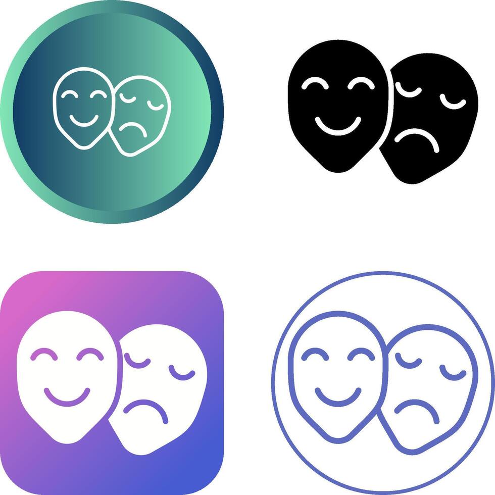 Theatre masks Vector Icon