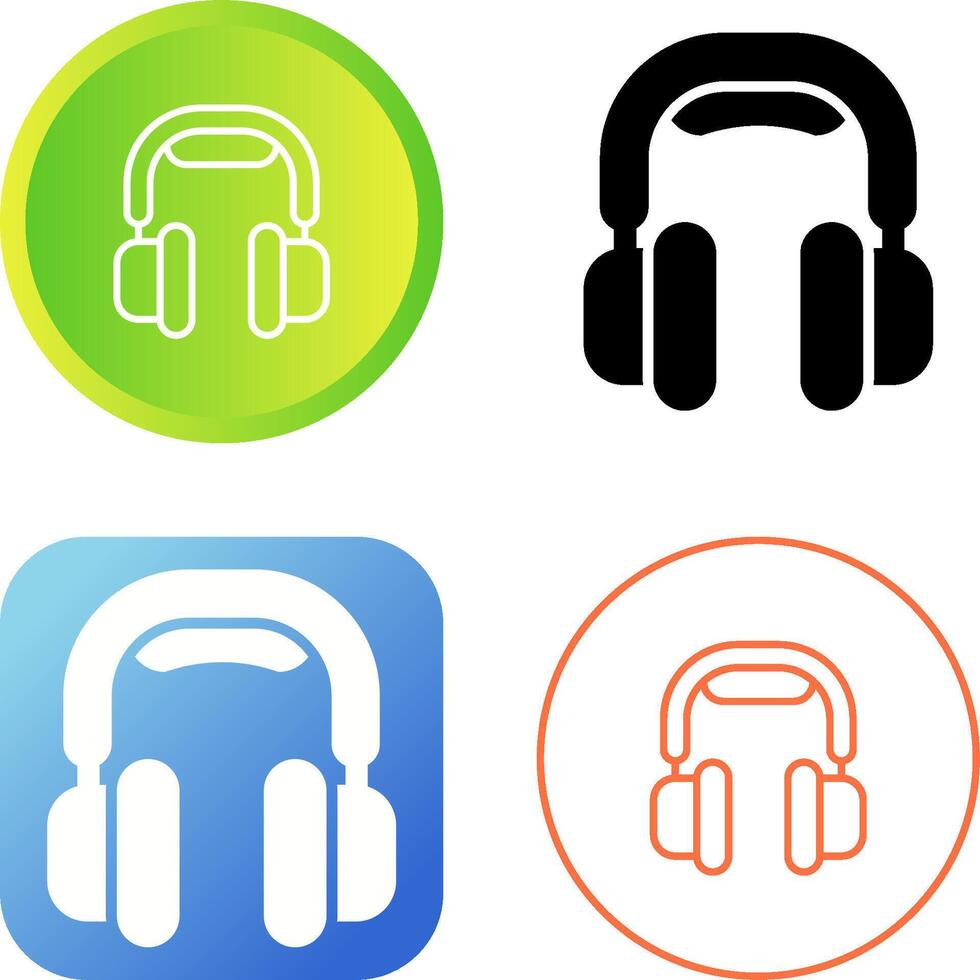 icono de vector de auriculares