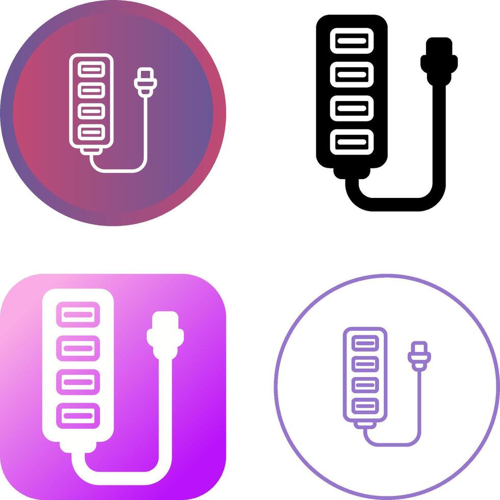 USB Hub Vector Icon