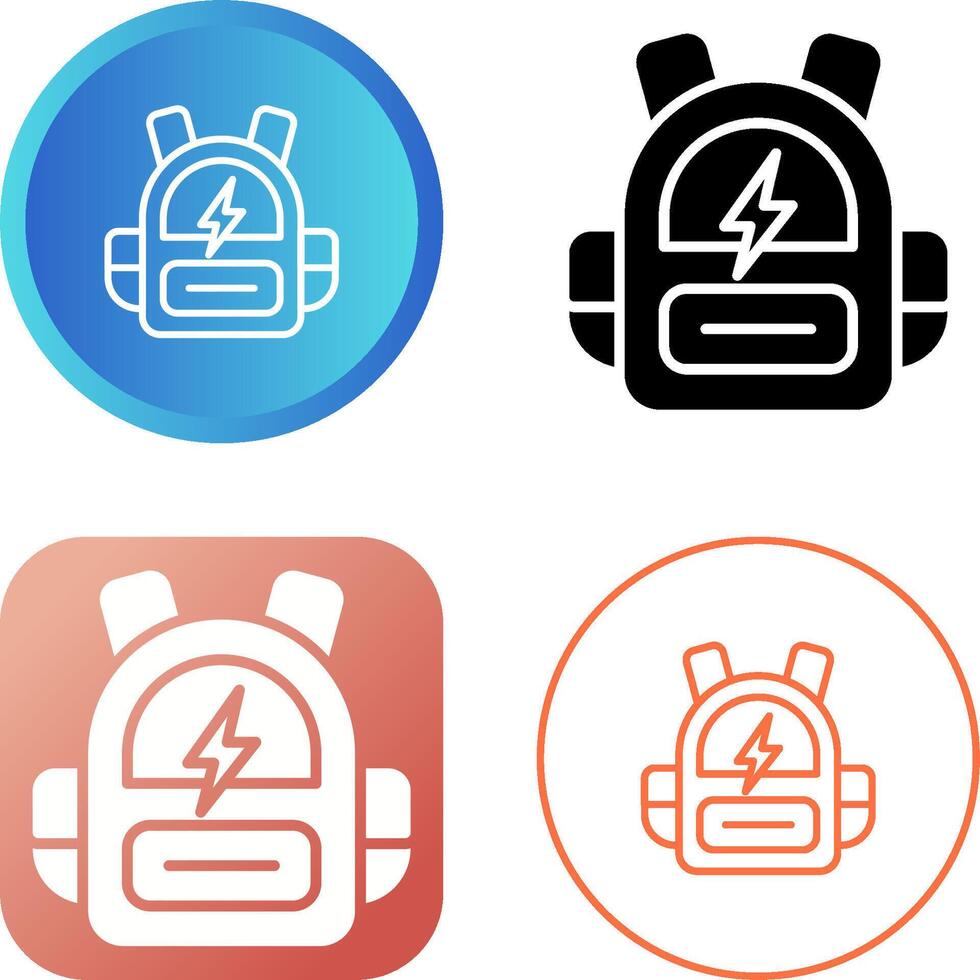 Smart Backpack Vector Icon