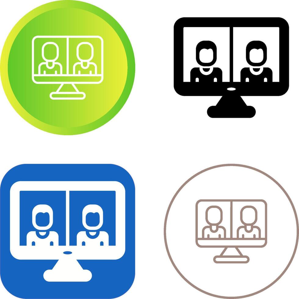 Video Conferencing Vector Icon