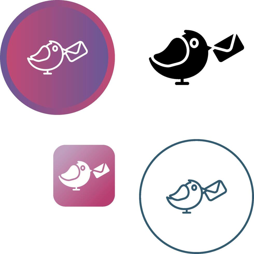 Carrier Pigeon Vector Icon