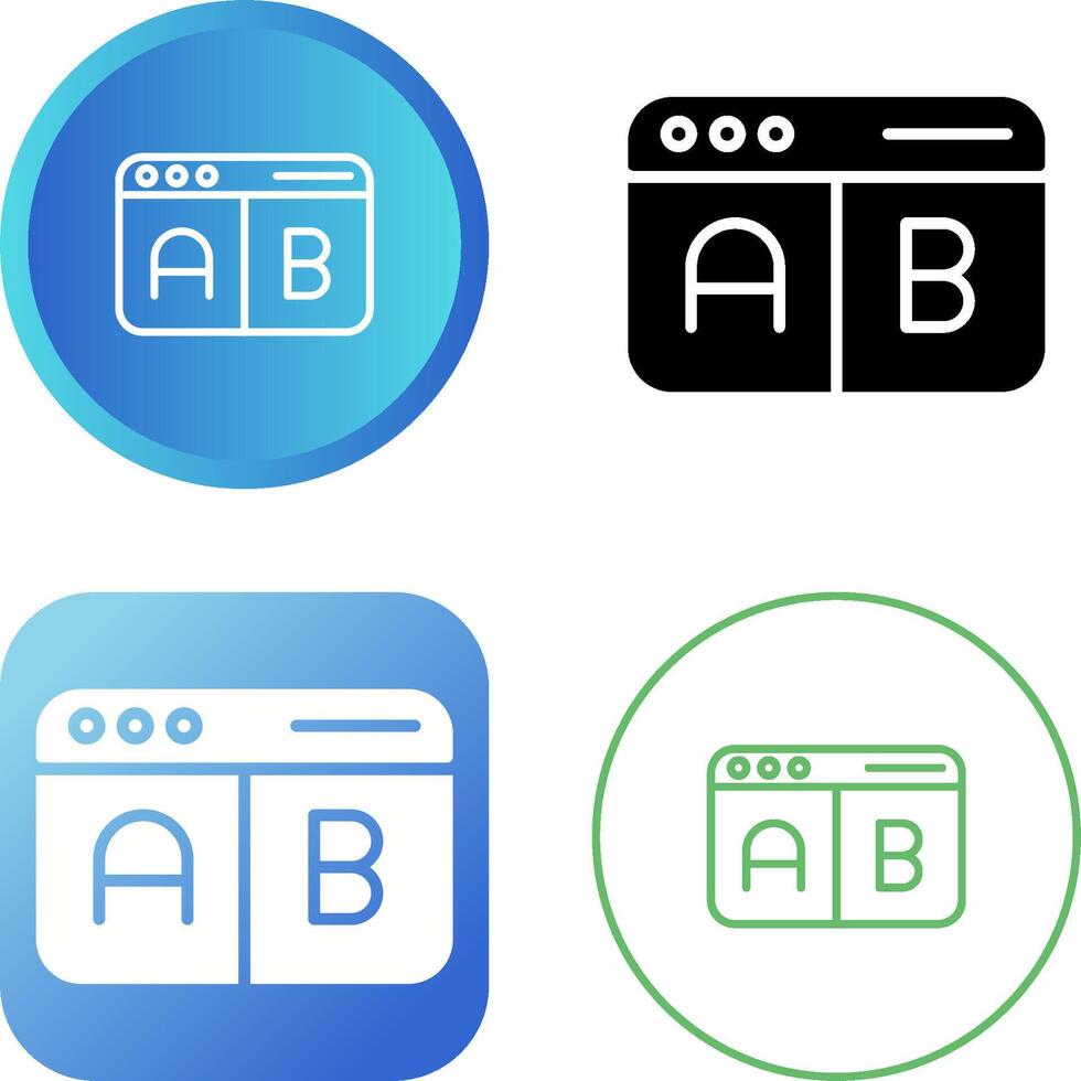 multivariado pruebas vector icono