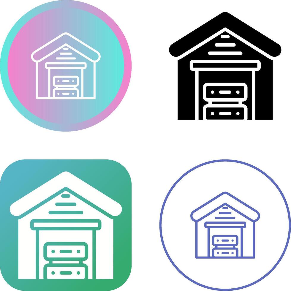 Data Warehouse Vector Icon