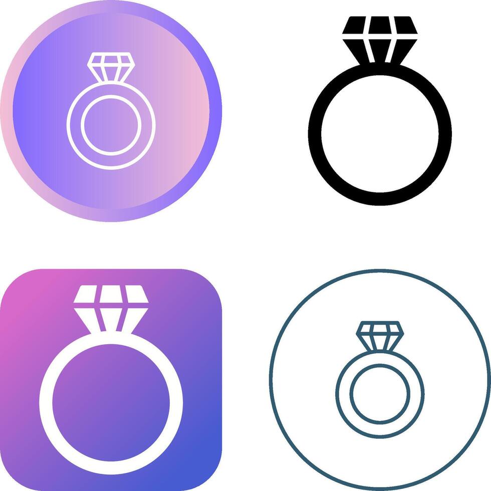 Diamond ring Vector Icon
