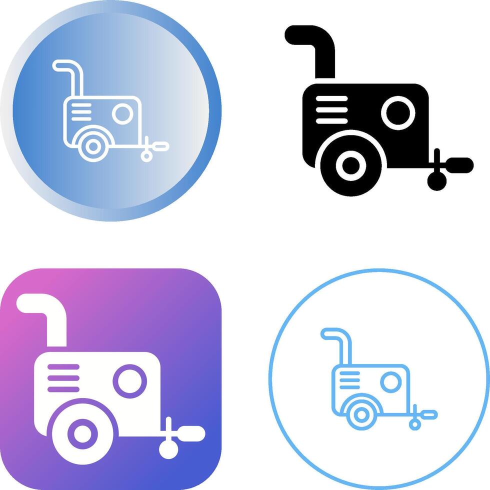 Portable air compressor Vector Icon