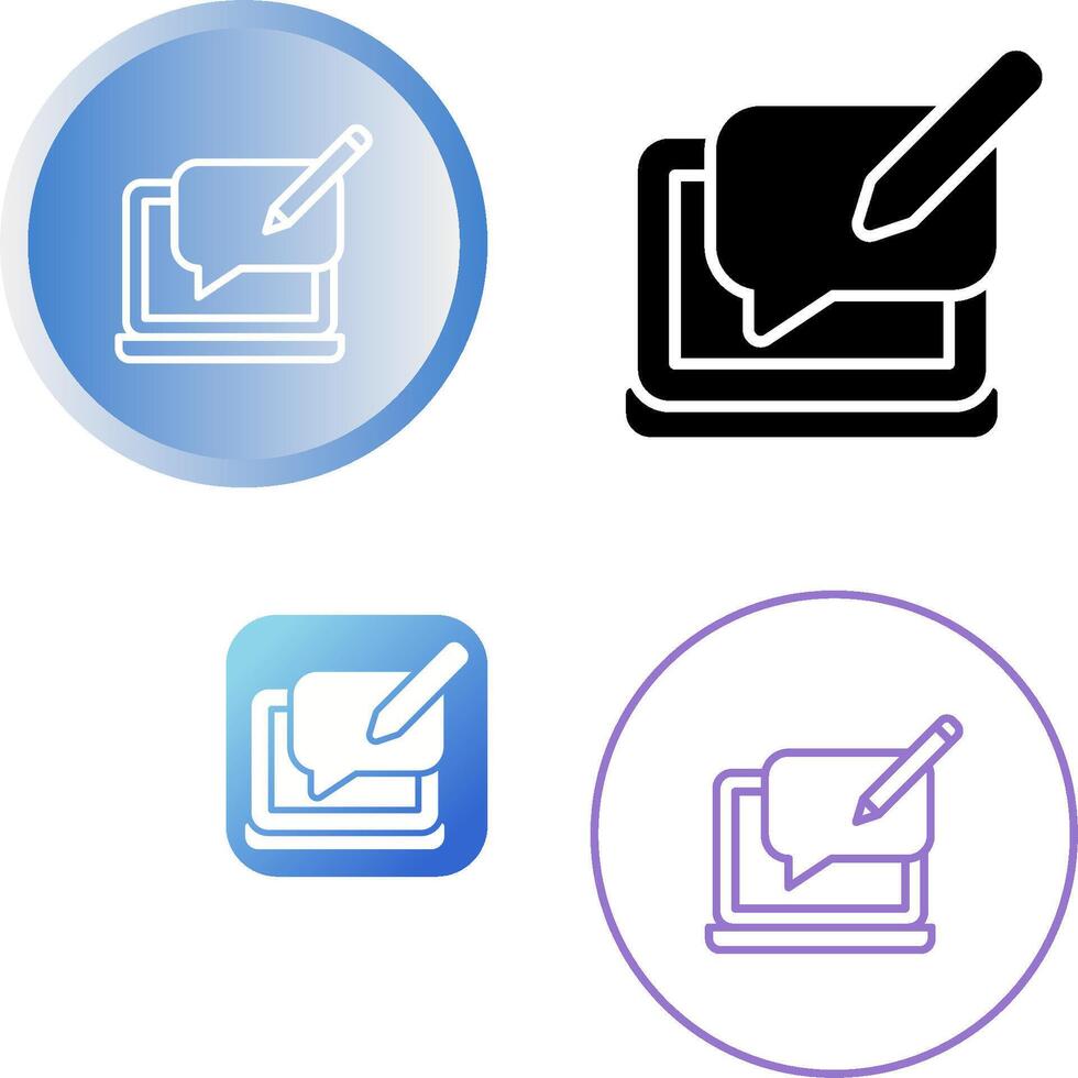 Blog Comment Vector Icon