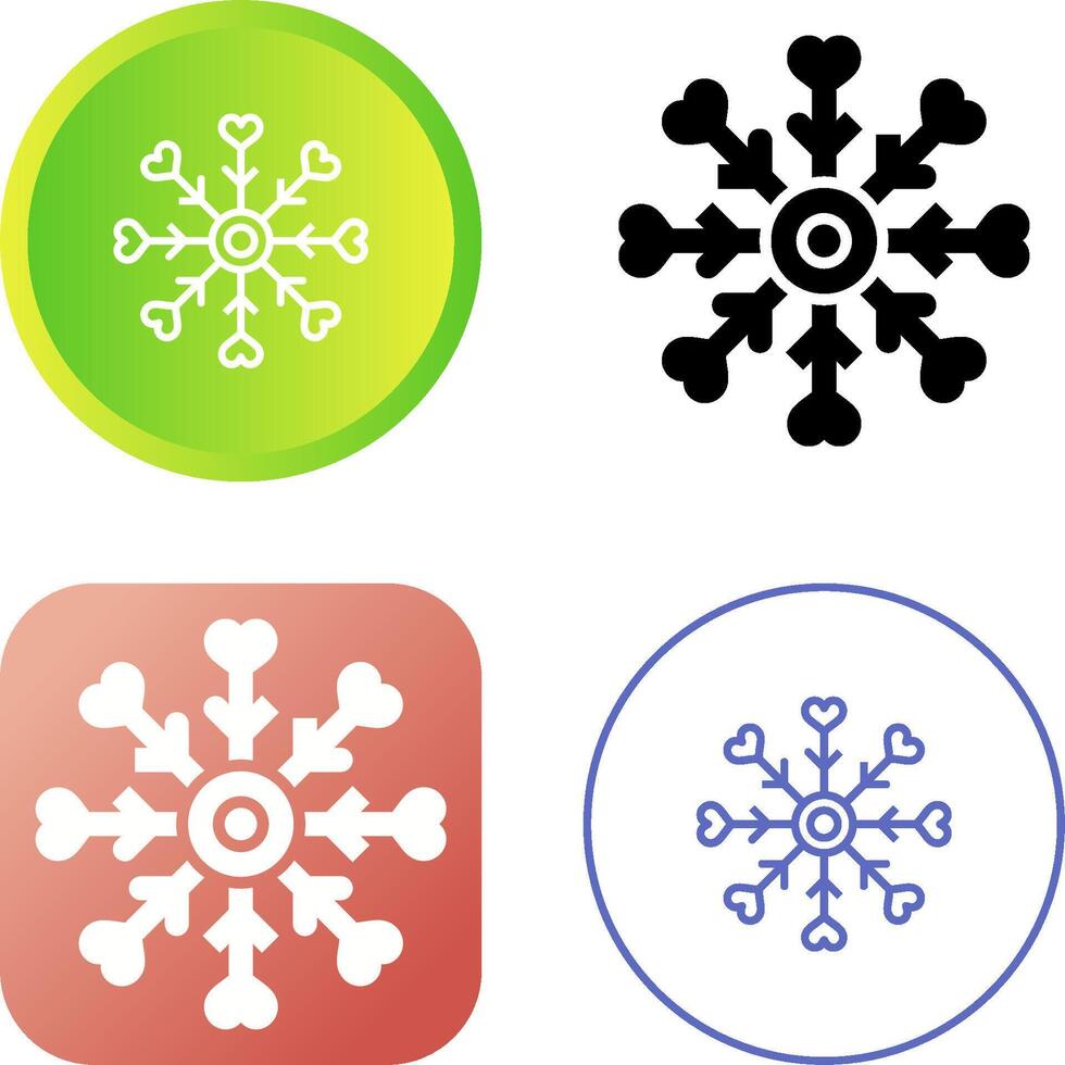 Love snowflake Vector Icon