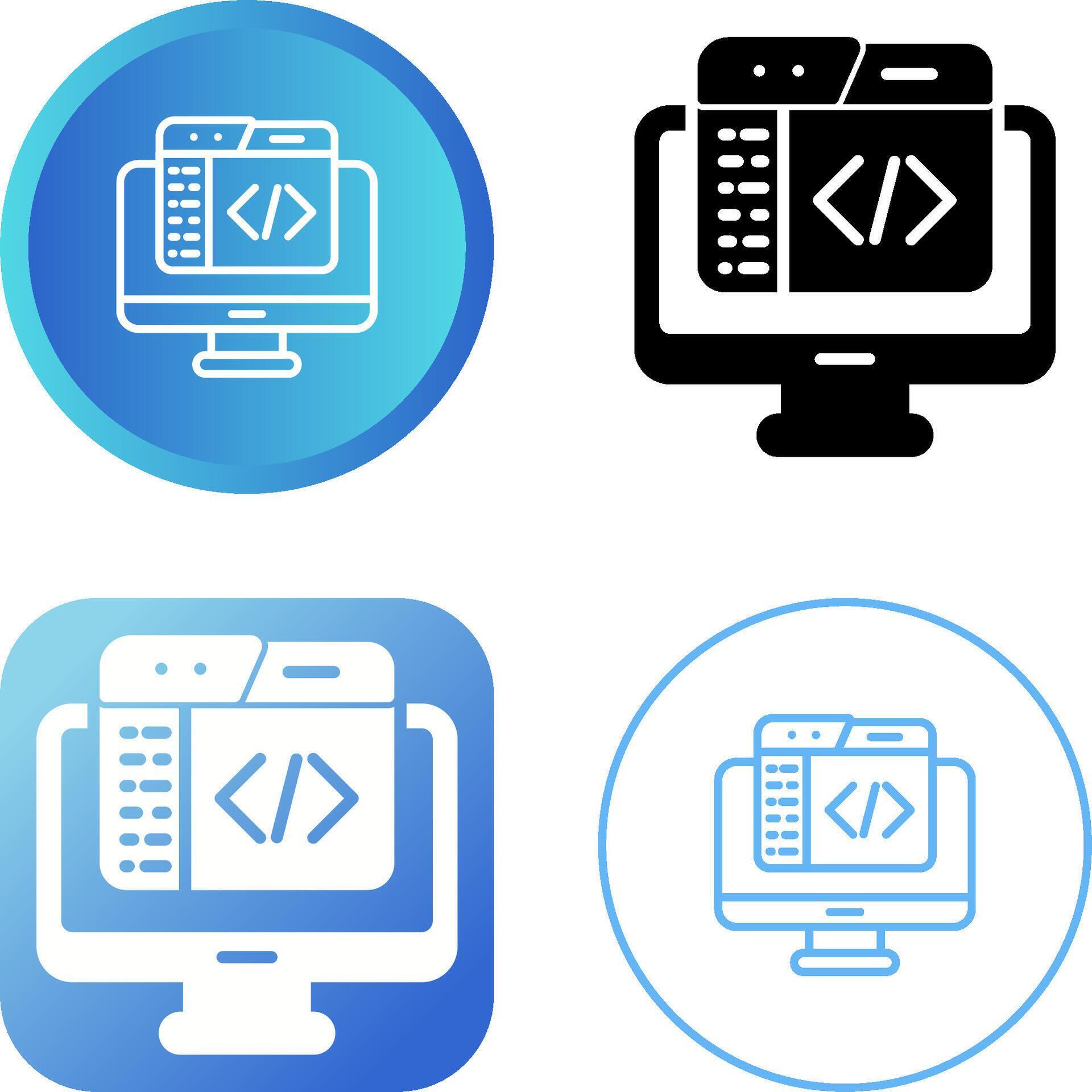 Code Editor Vector Icon 40664596 Vector Art at Vecteezy