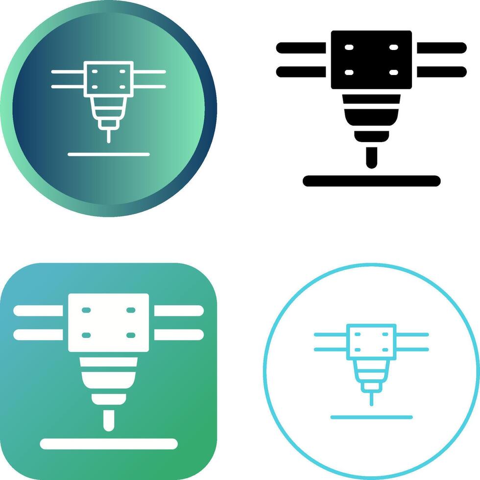 Laser Cutting Machine Vector Icon