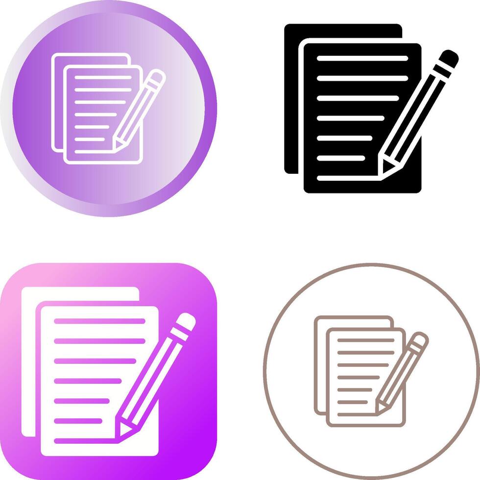 Document Edit Vector Icon