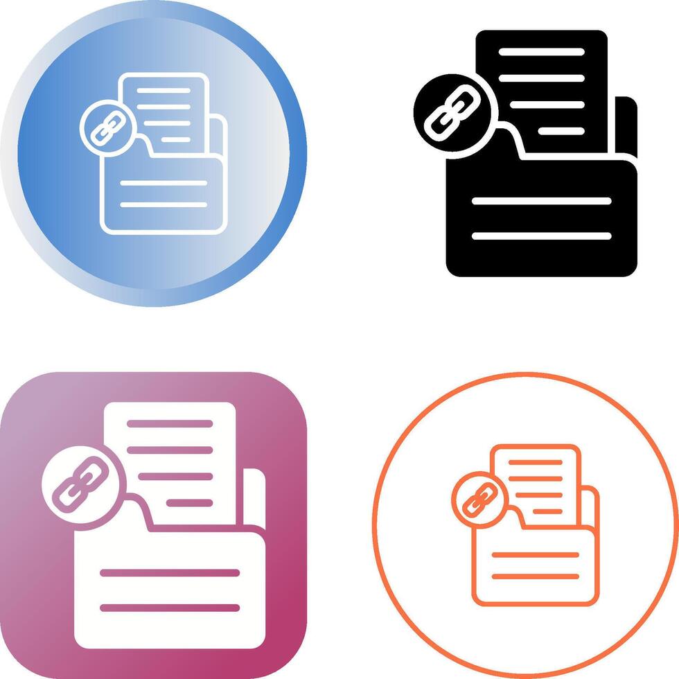 Document Link Vector Icon