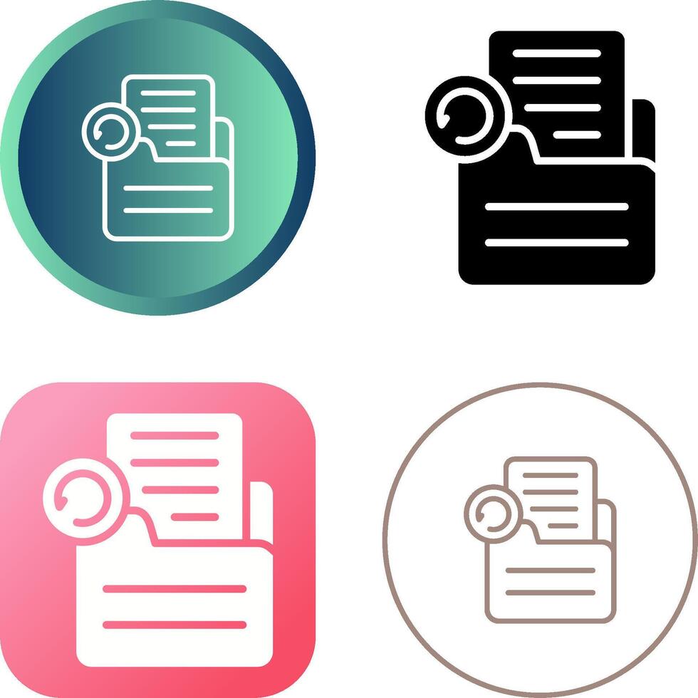 Document Undo Vector Icon