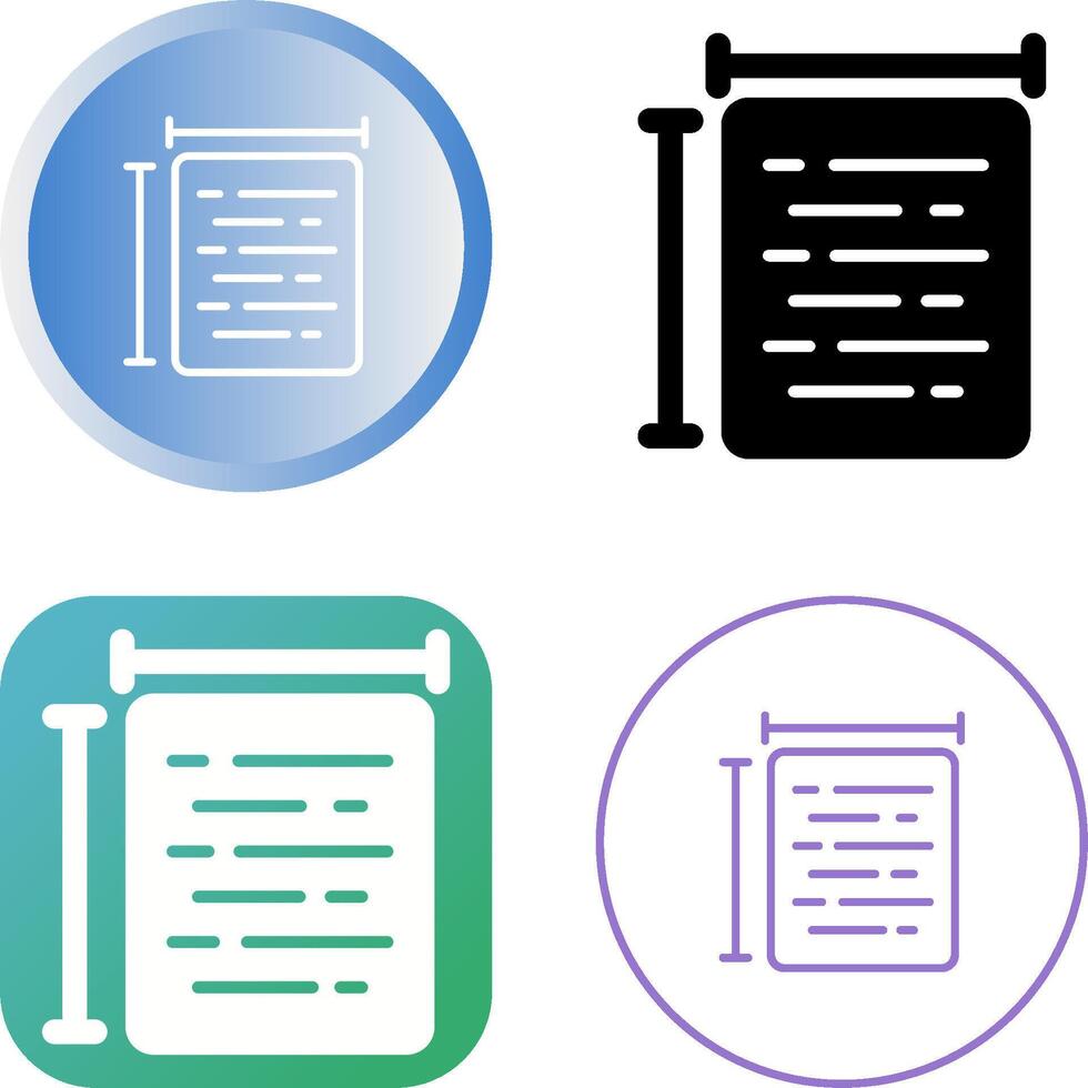 Document Size Vector Icon
