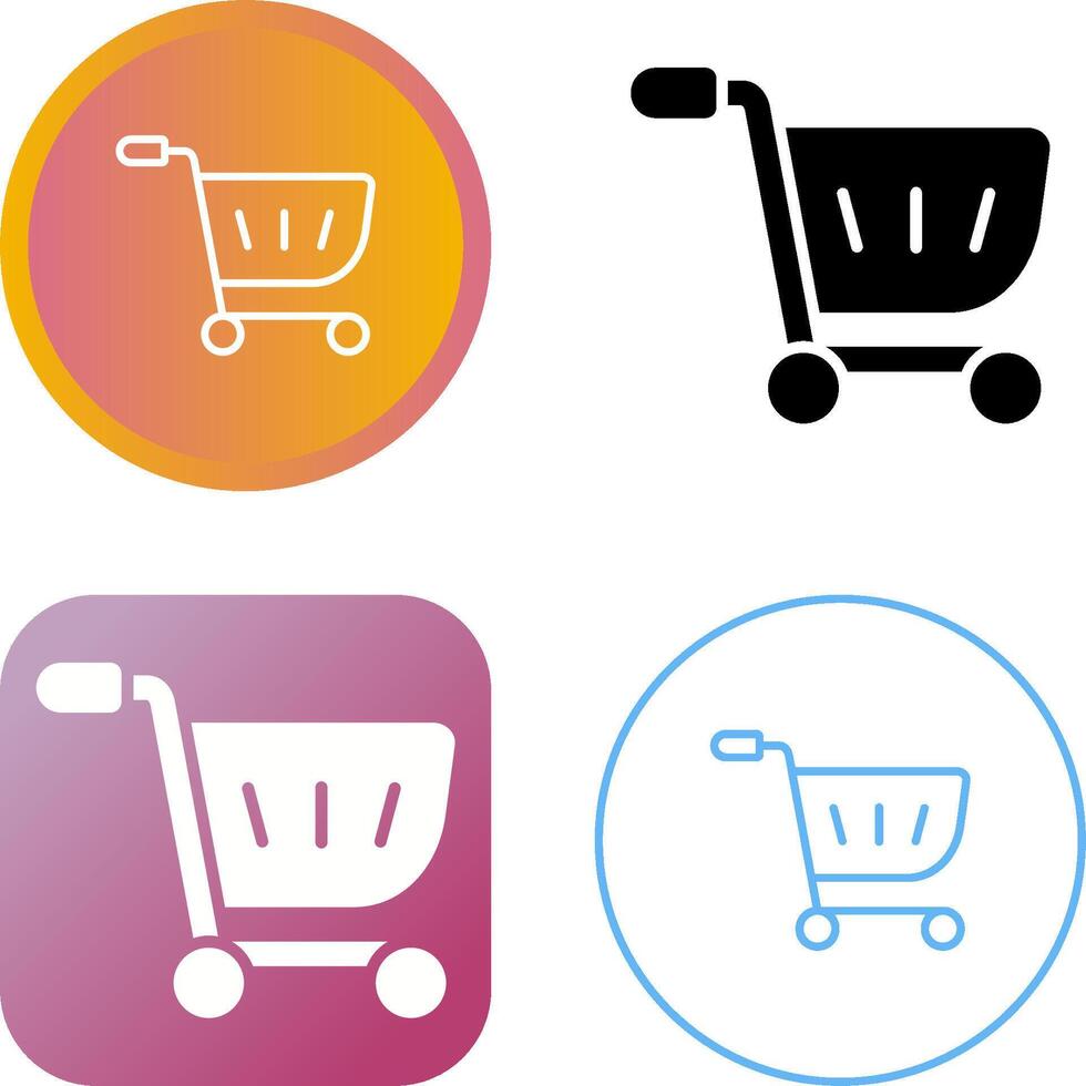 icono de vector de carrito de compras