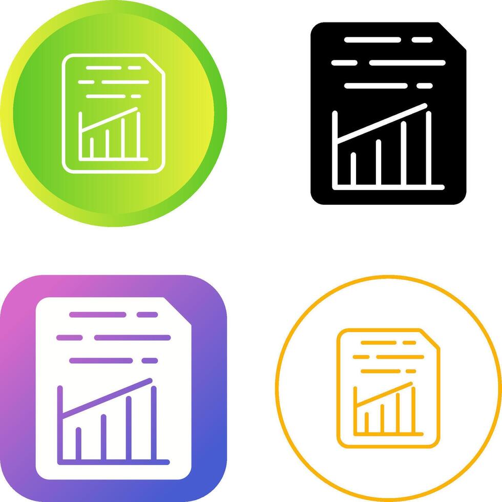Document Insert Graph Vector Icon