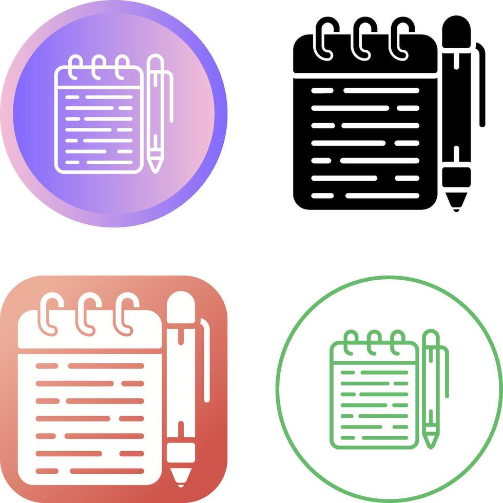 Memo pad Vector Icon