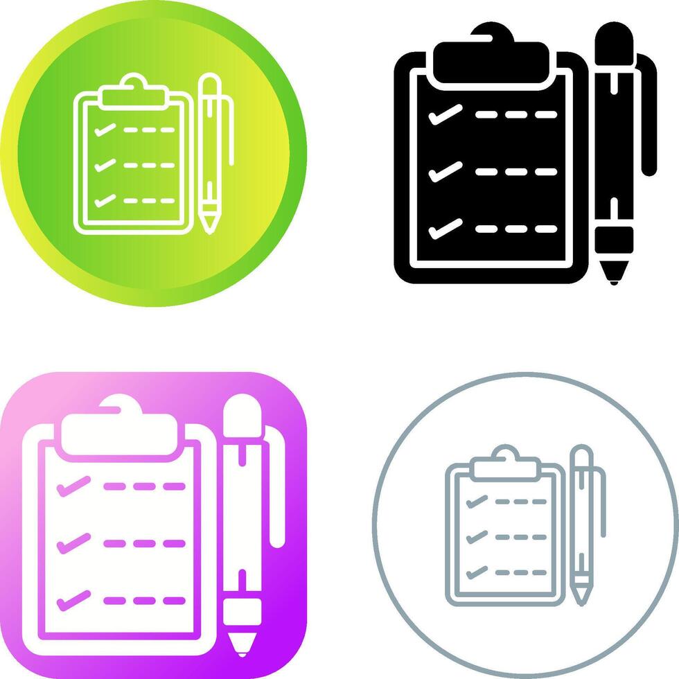 Notepad with pen Vector Icon