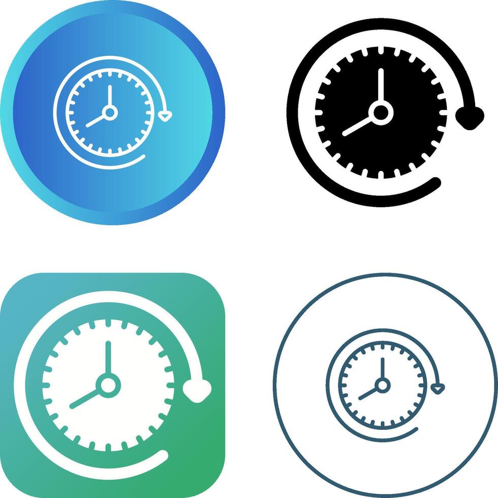 Clock with arrow Vector Icon