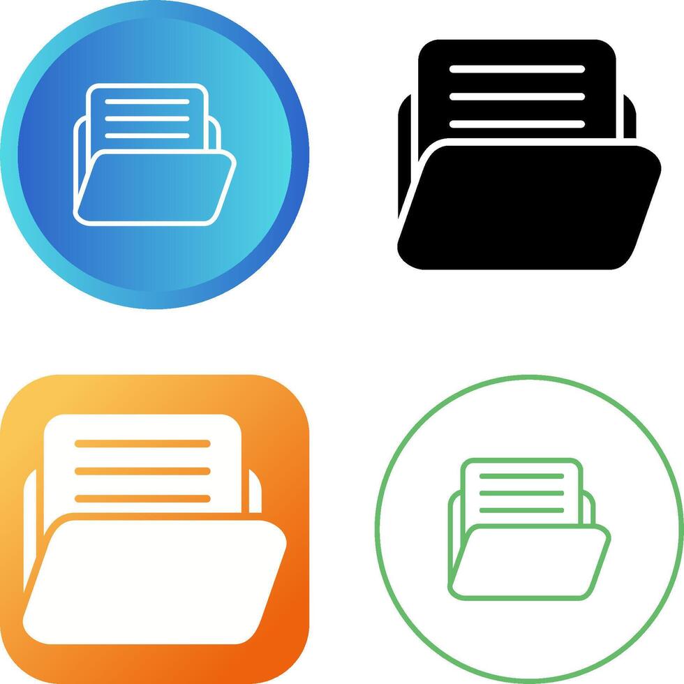 Document with folder Vector Icon