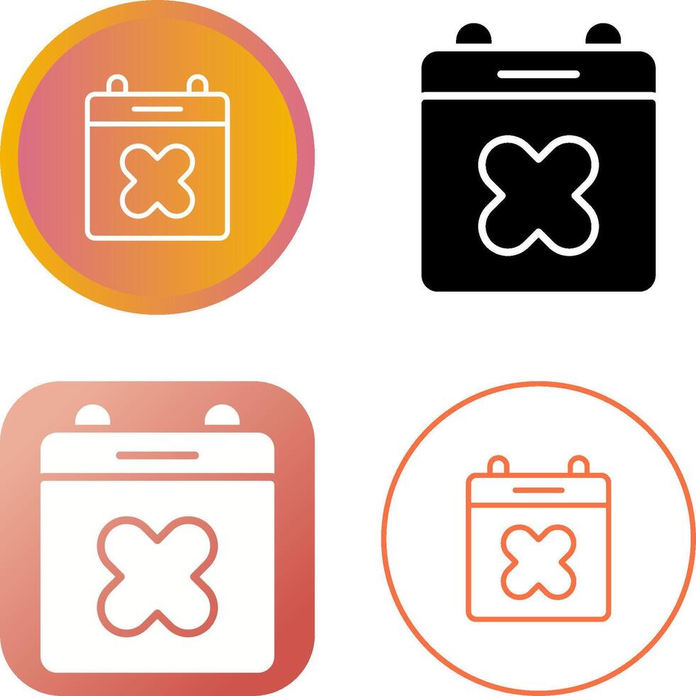 Calendar Xmark Vector Icon