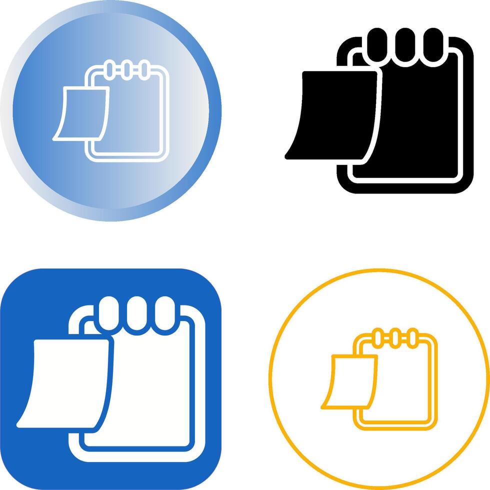 Writing pad Vector Icon