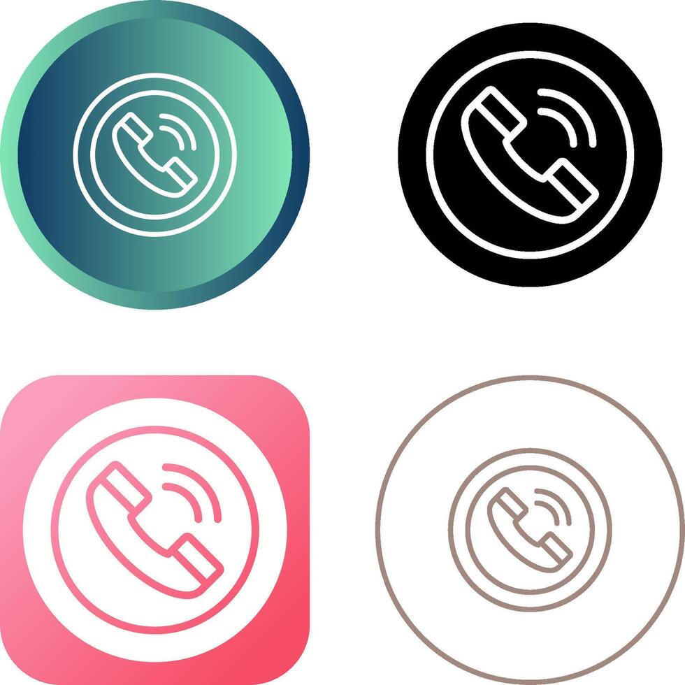 Circle Phone Vector Icon