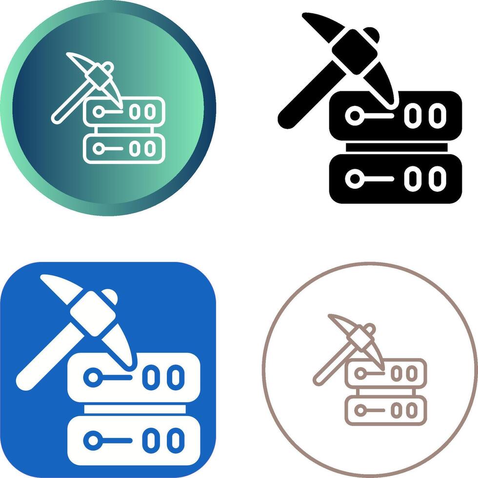 icono de vector de minería de datos