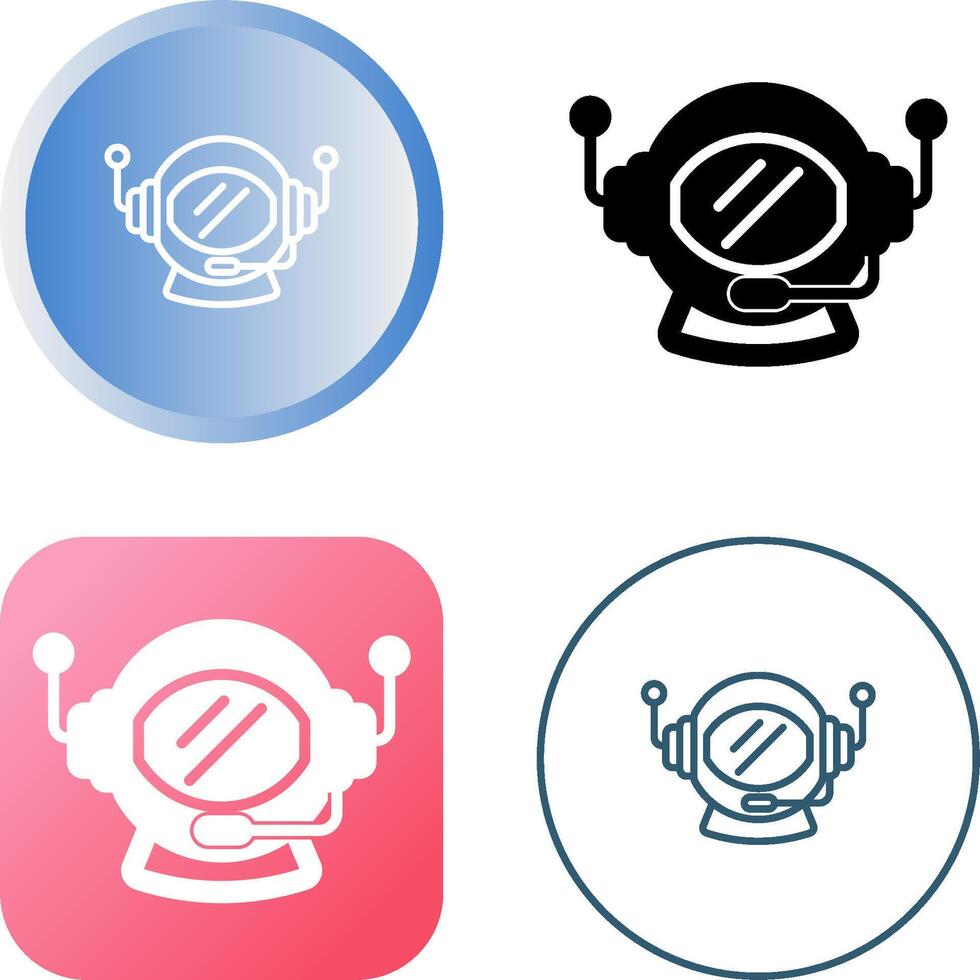 Astronaut Helmet Vector Icon