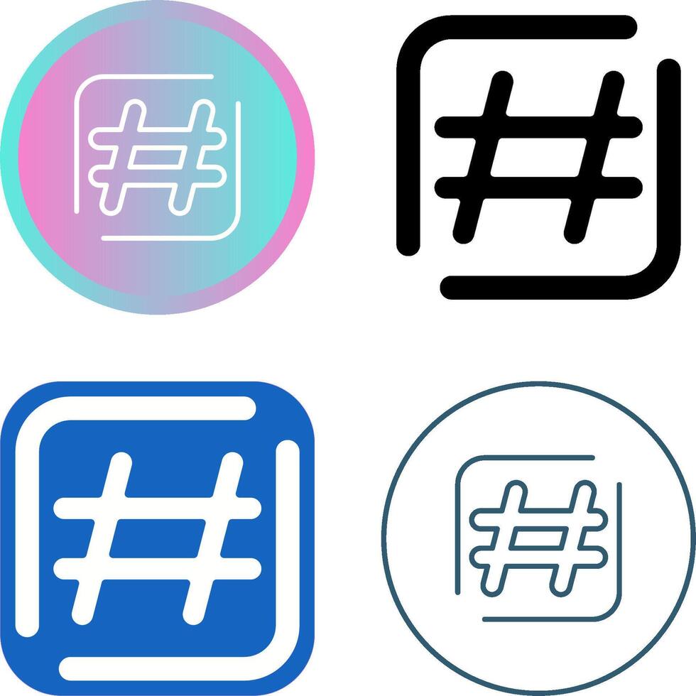Hashtag Vector Icon