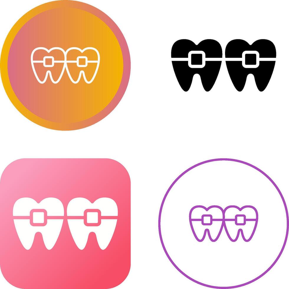 icono de vector de dientes