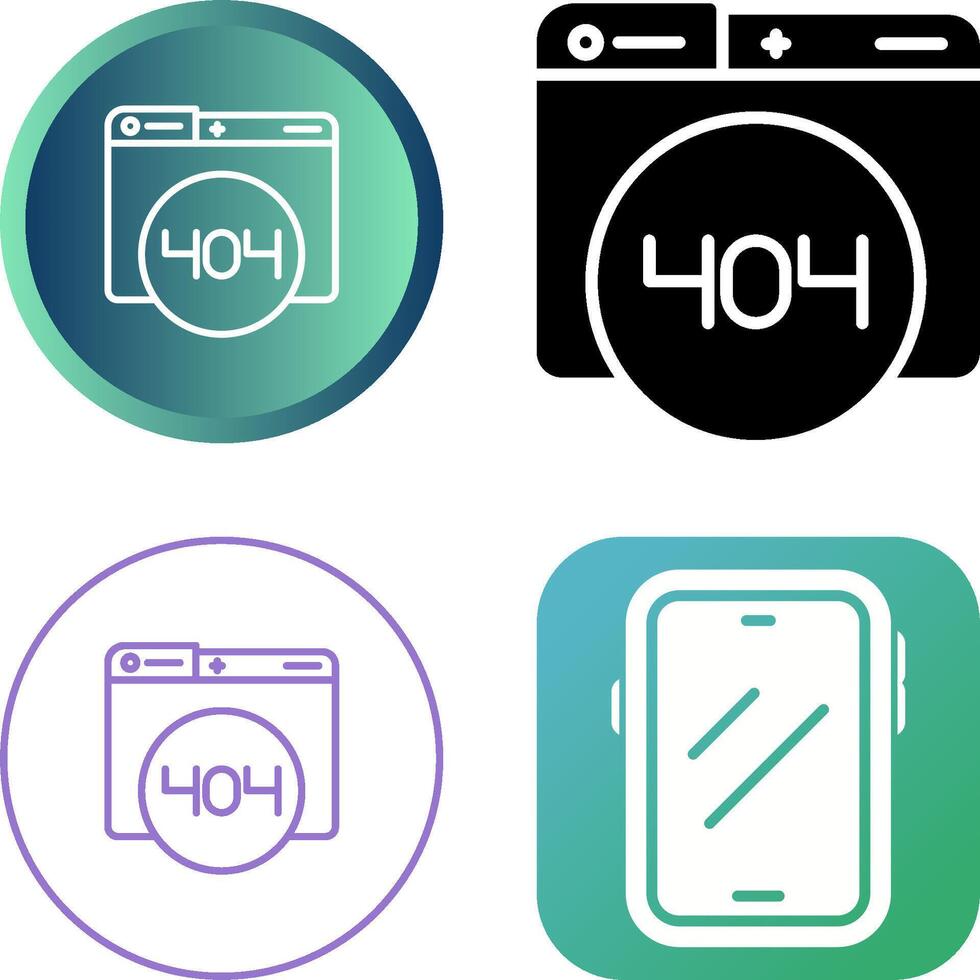 404 Error Vector Icon