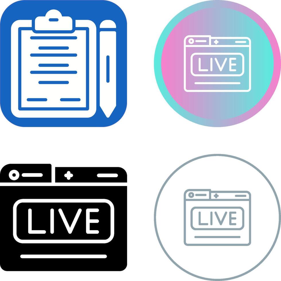 Live Stream Vector Icon