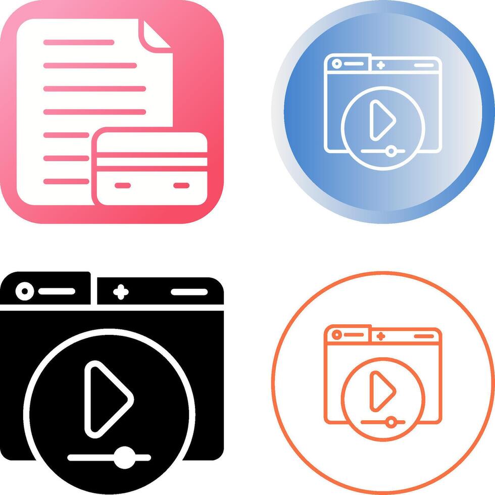 Video Player Vector Icon