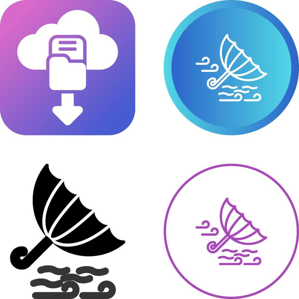 Windy Weather Vector Icon
