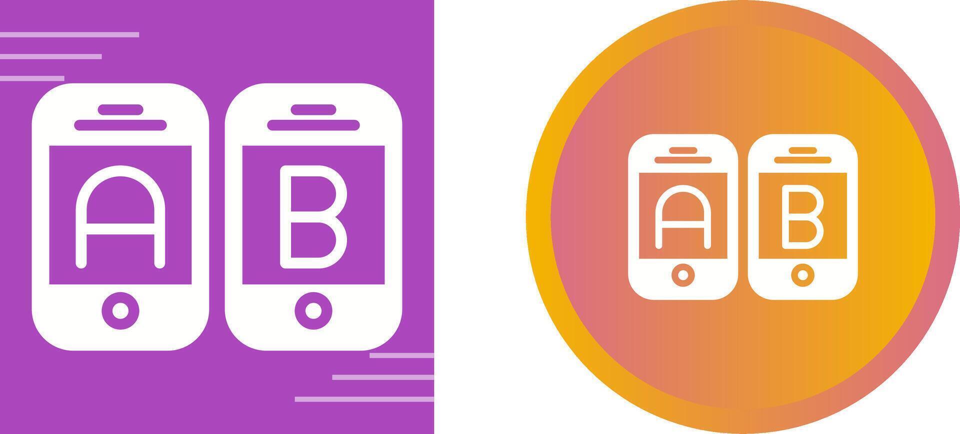 A B Testing Vector Icon